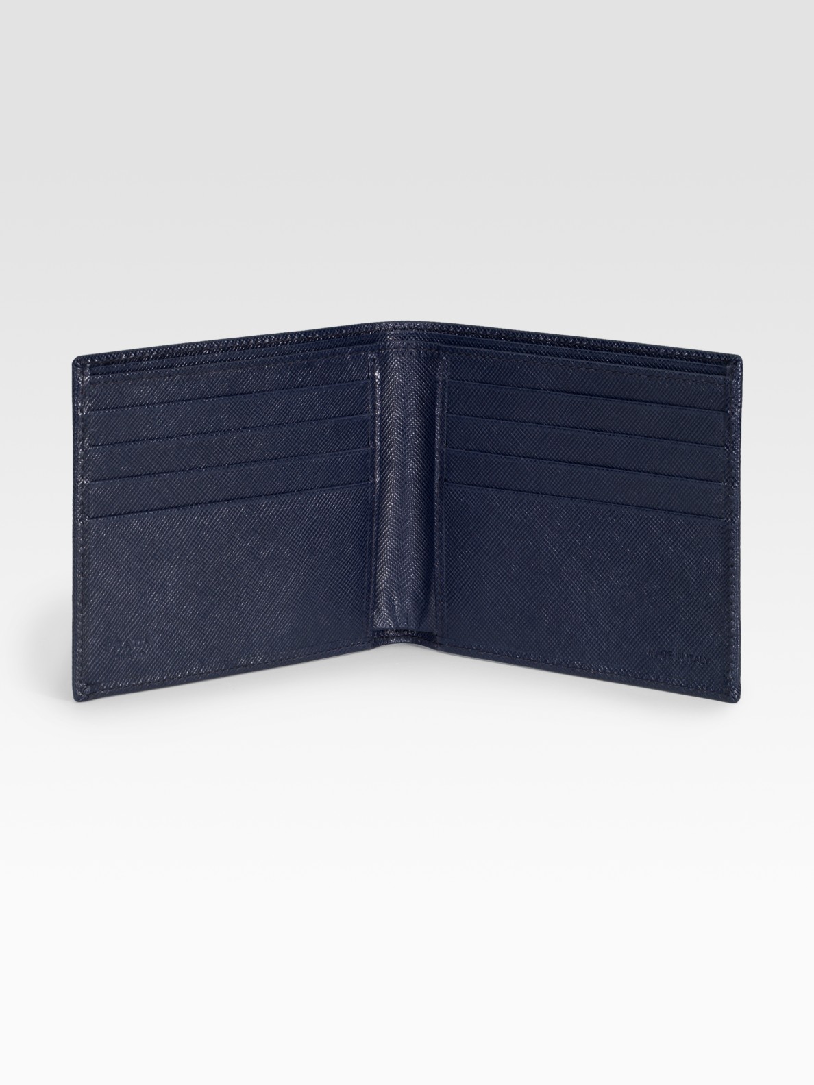 Prada Saffiano Leather Wallet in Black for Men | Lyst  