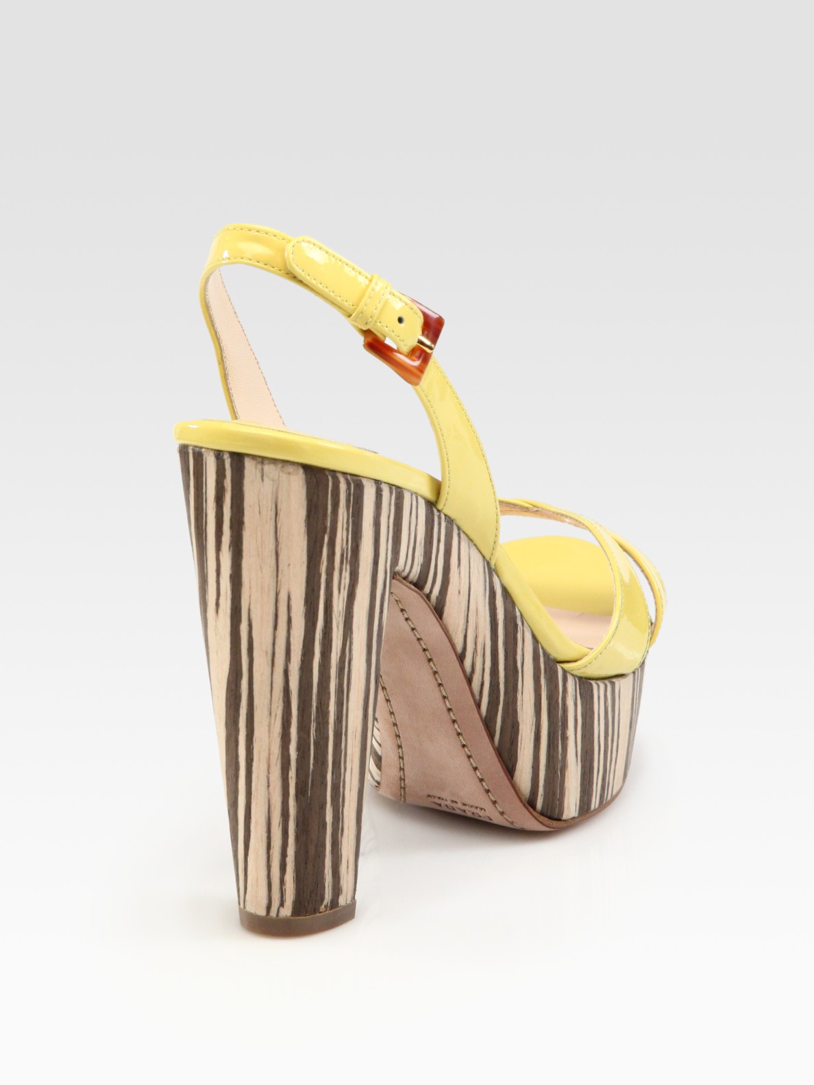 prada yellow sandals