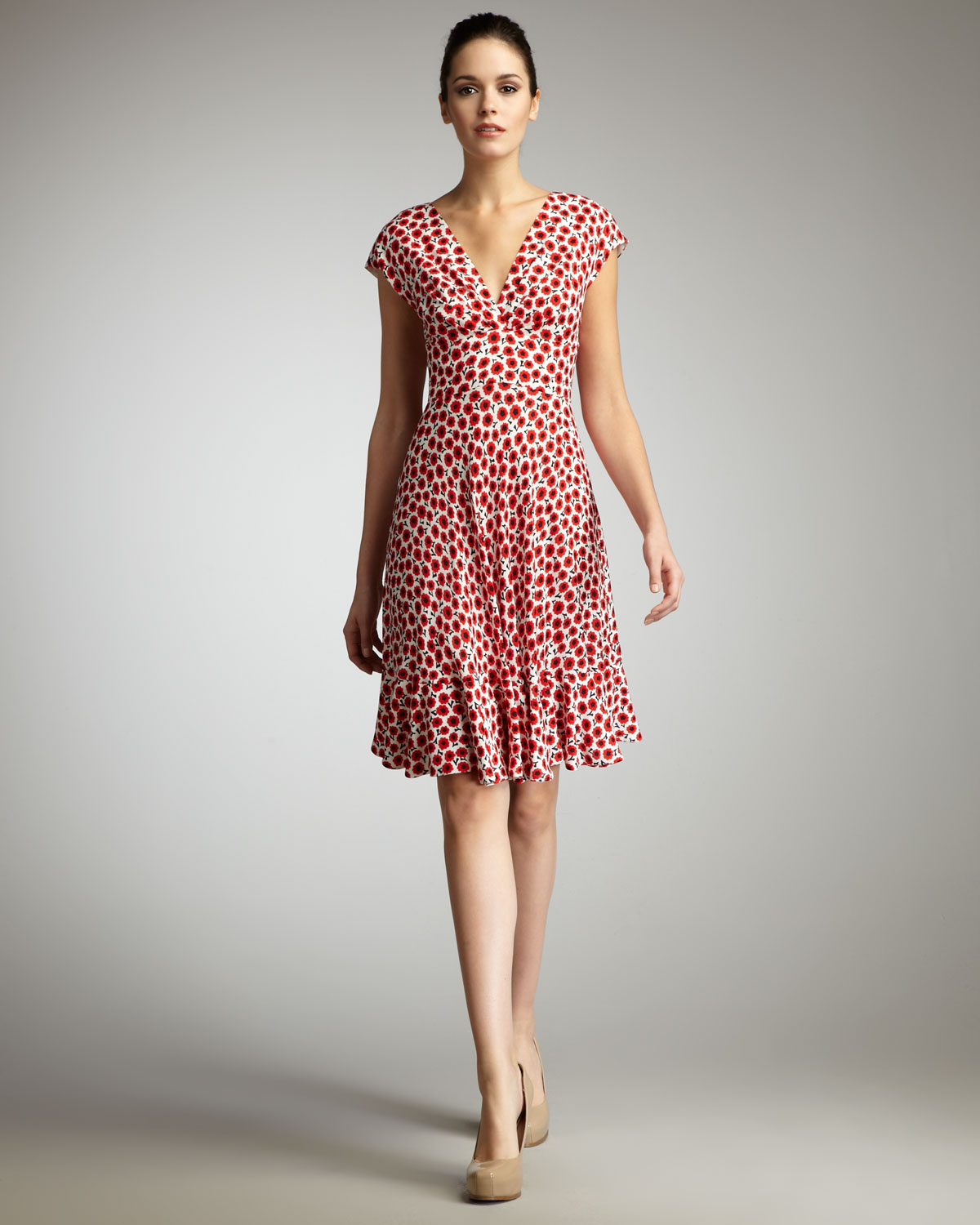 Kate spade new york Pippa Floral-print Silk Dress | Lyst