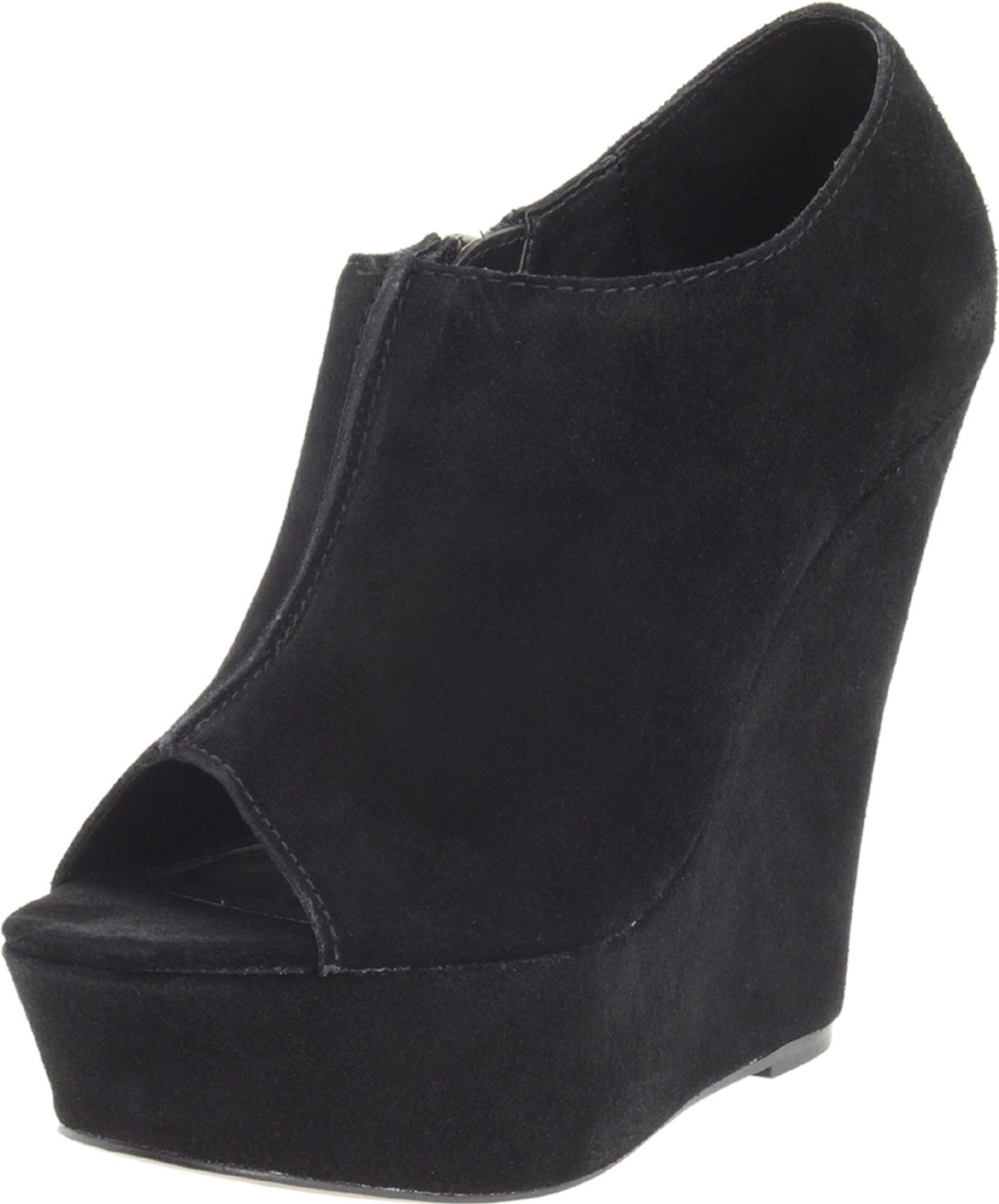 Steve Madden ' Whisttle' Wedge Pump in Black (black suede) | Lyst