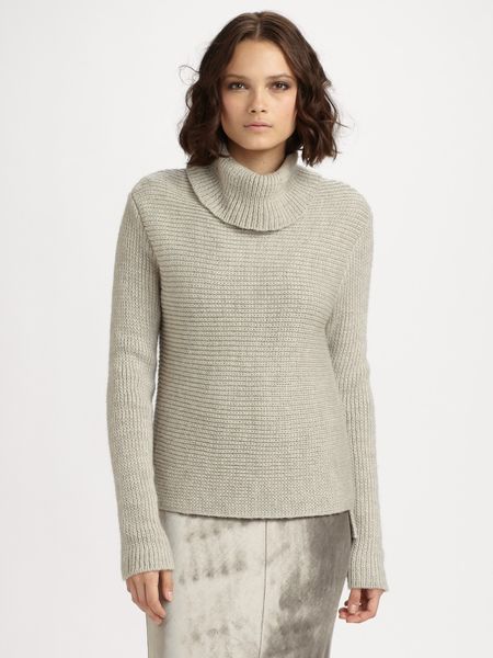 T By Alexander Wang Chunky Rib-knit Turtleneck Sweater in Beige (oyster ...