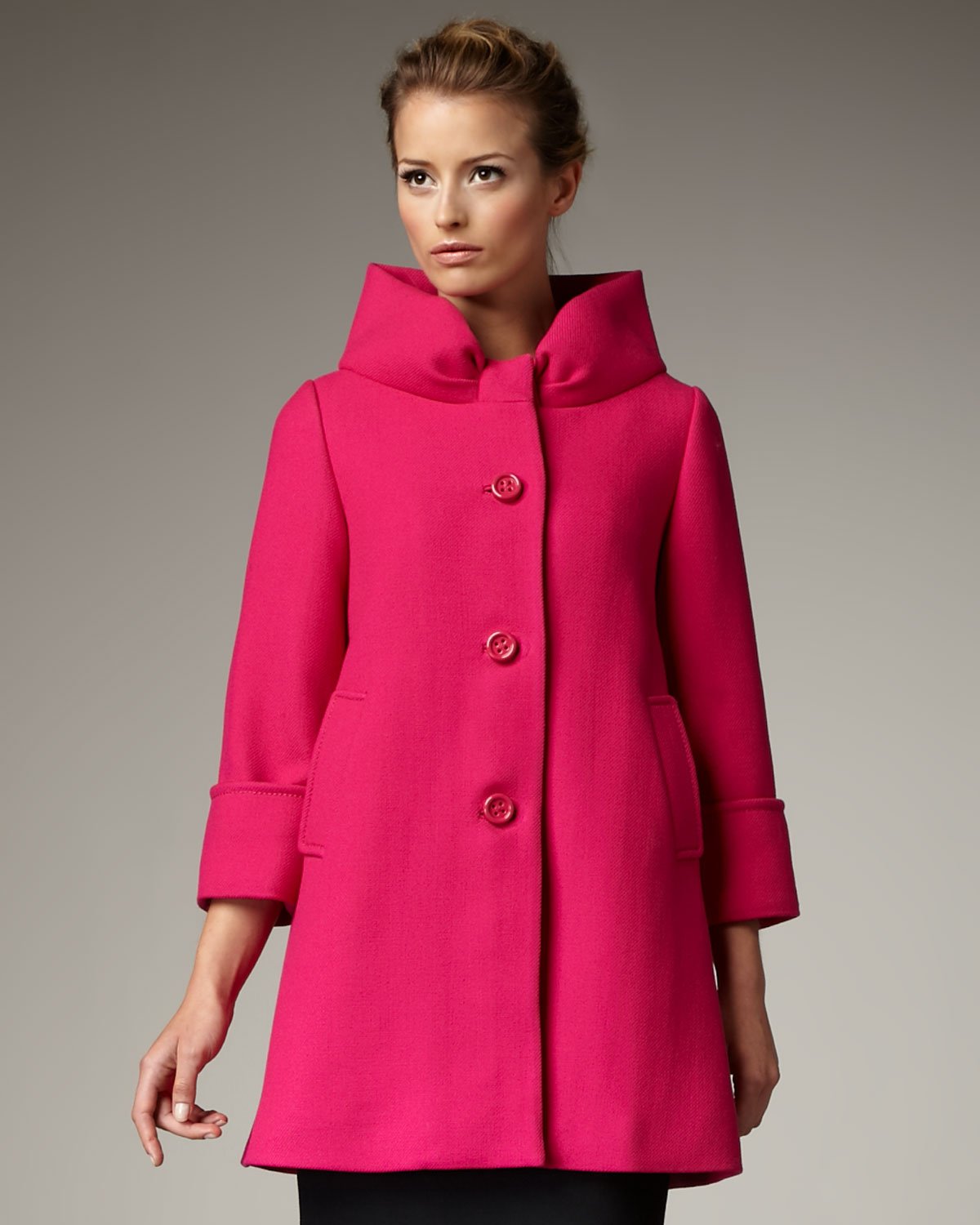 Lyst - Kate spade new york Cherie Three-quarter-sleeve Coat in Pink