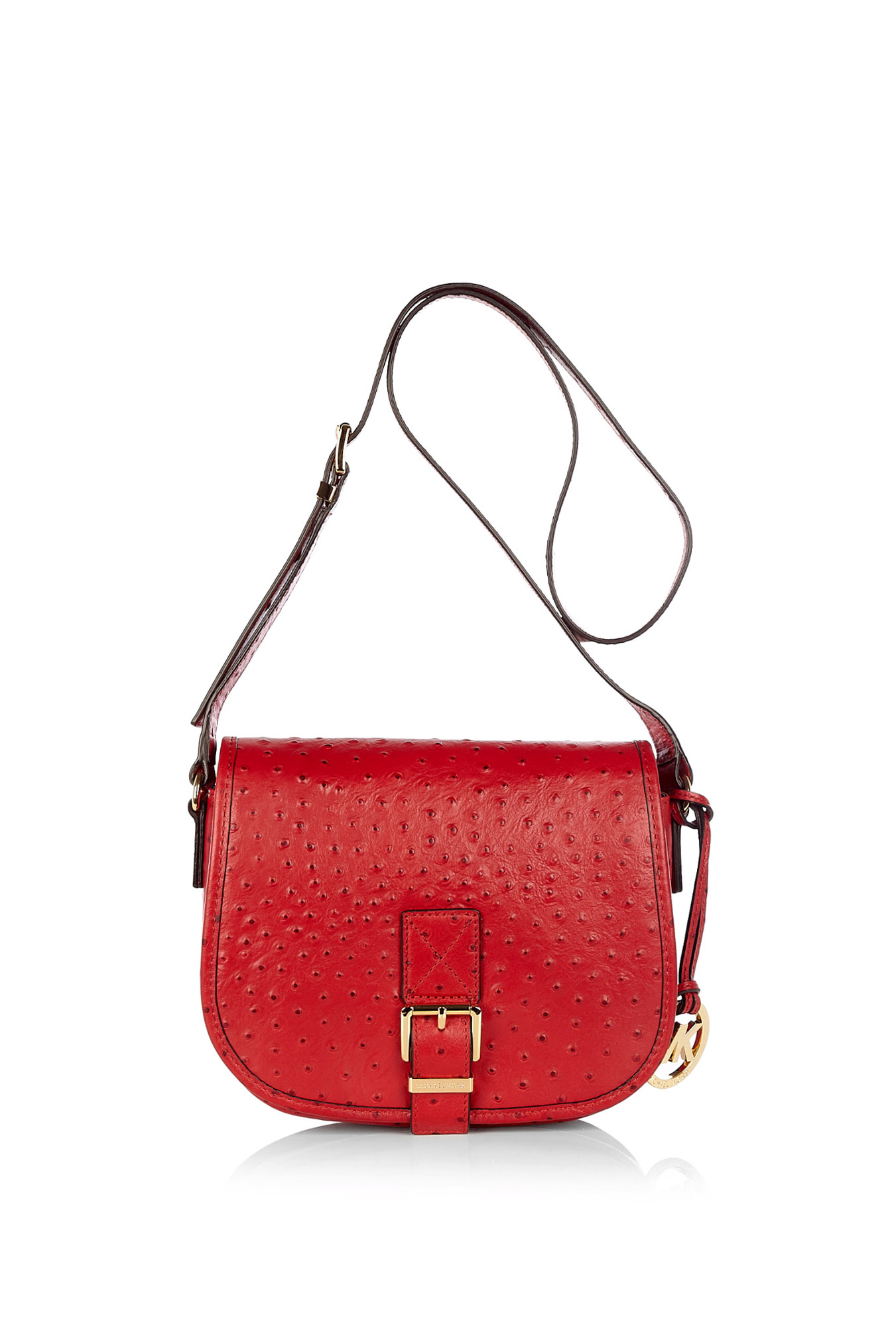 Michael Michael Kors Red Saddle Bag in Red | Lyst