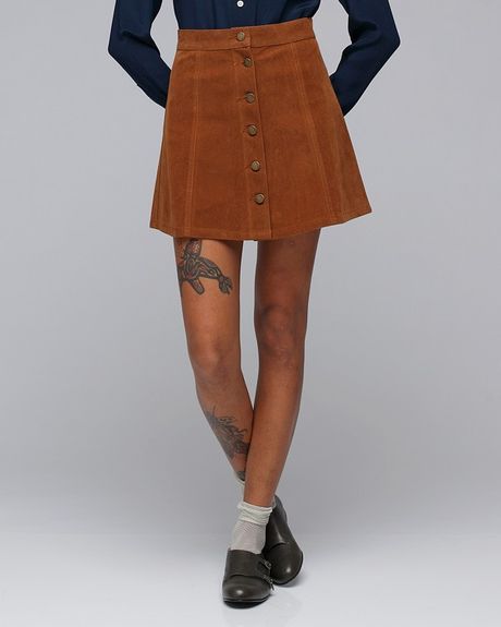 Minkpink Rhinestone Cowboy Skirt in Orange (tan) | Lyst