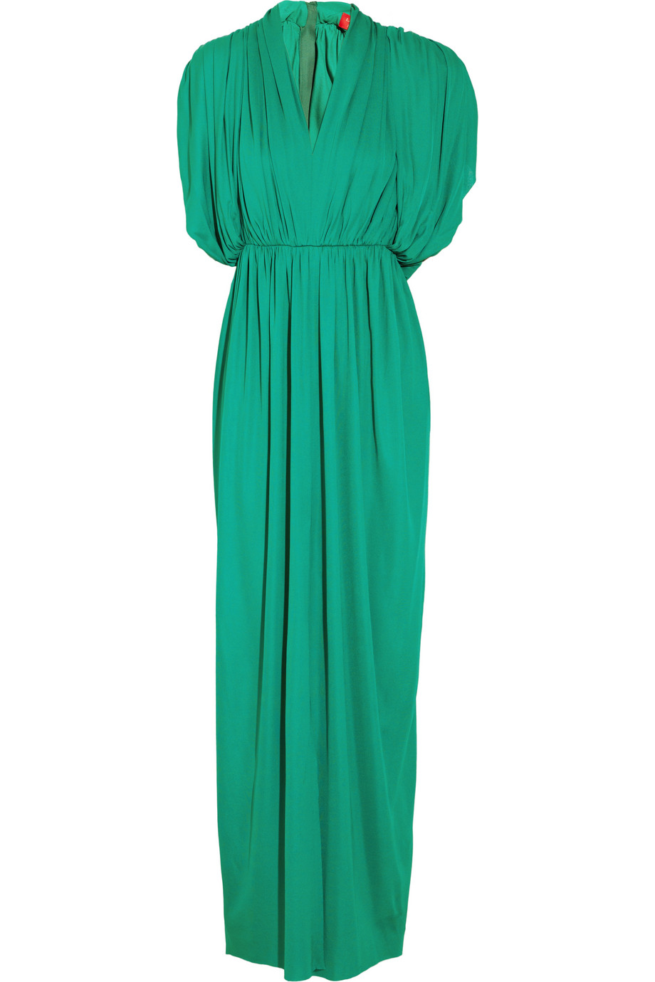 Lanvin Draped Crepe-jersey Maxi Dress in Green | Lyst