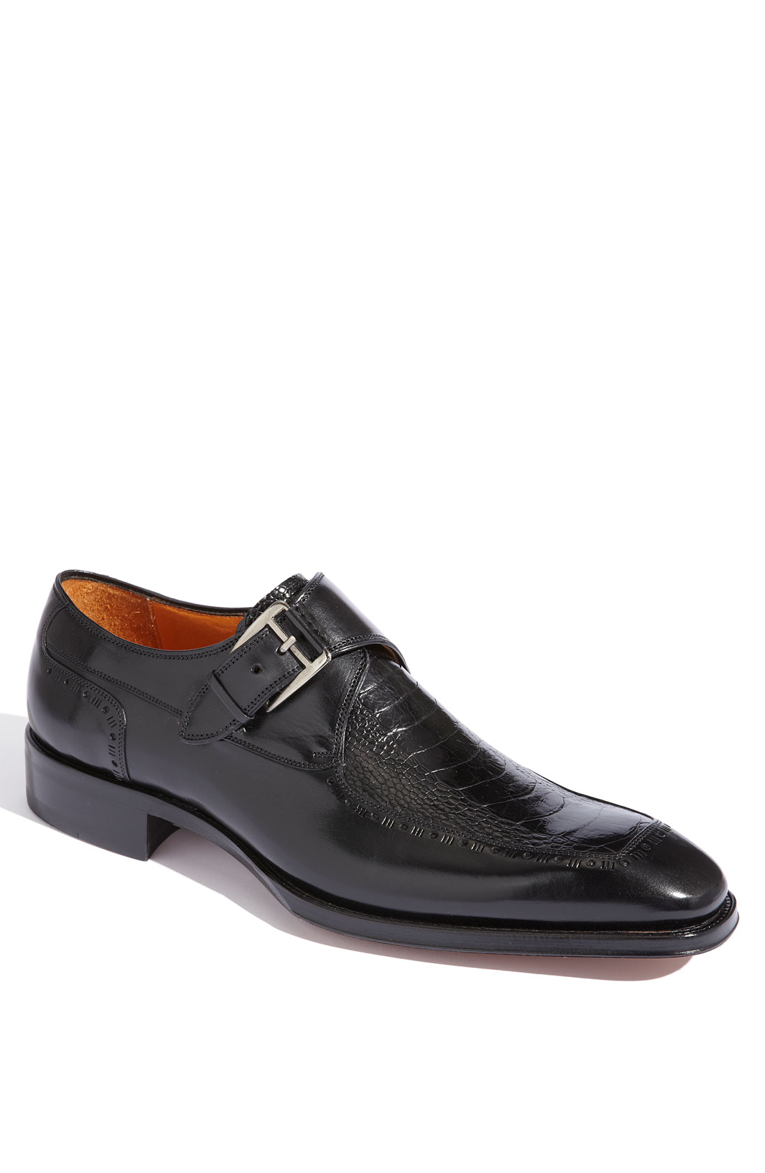 Mezlan Riserva Monk Strap Slip-on in Black for Men | Lyst