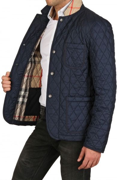 Burberry Brit Quilted Jacket in Blue for Men (navy) | Lyst
