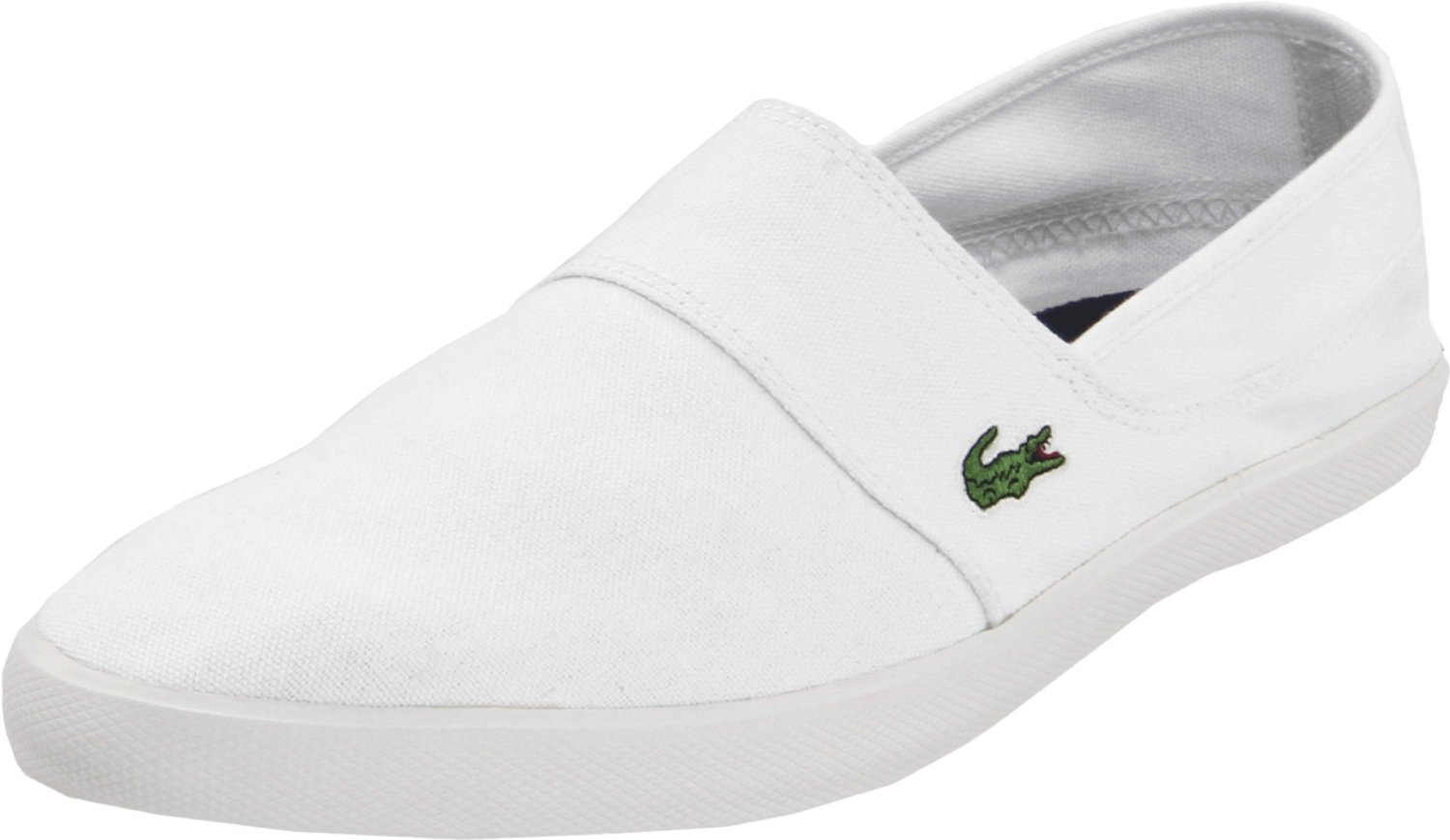 Lacoste Clemente Canvas Slip On Shoes in White for Men | Lyst