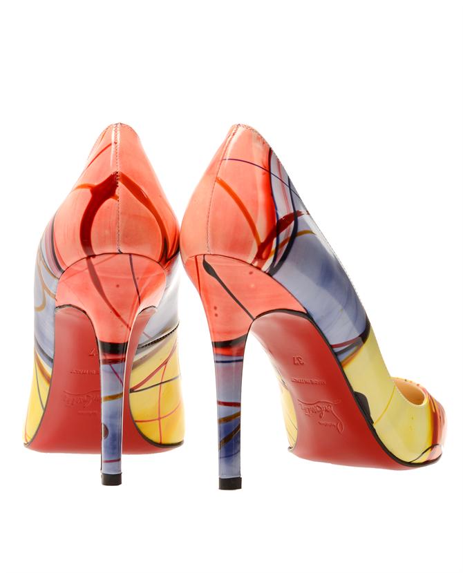 Christian louboutin \u0026#39;Pigalle 100\u0026#39; Pollock Printed Leather Court ...  
