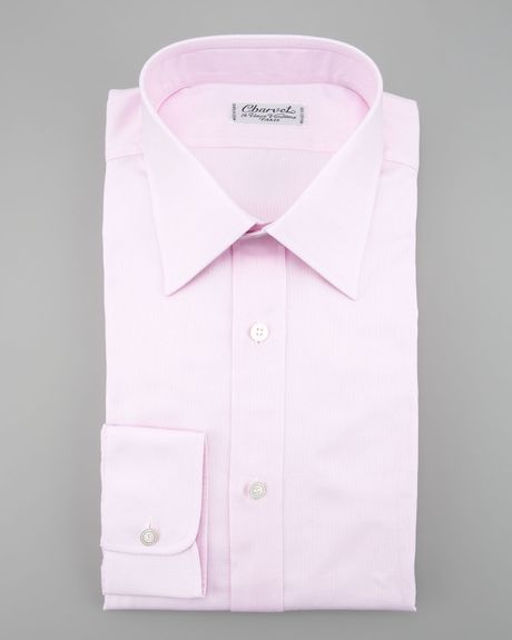 Charvet Textured Dress Shirt, Light Pink in Pink for Men (light pink ...