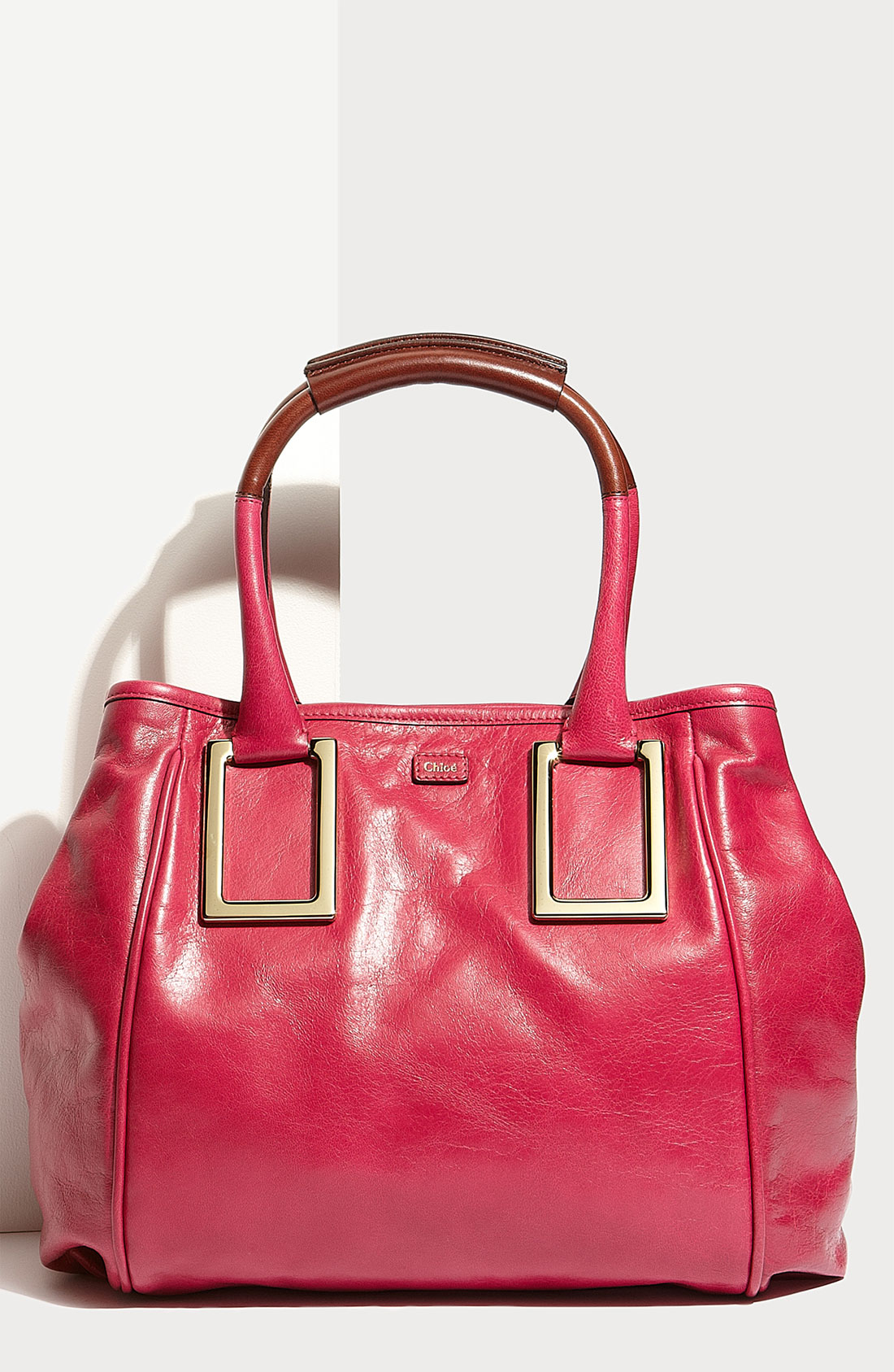 Chlo Ethel - New Leather Tote in Pink (coral) | Lyst  