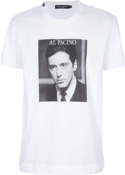 Dolce & Gabbana Printed Al Pacino T-shirt in White for Men | Lyst