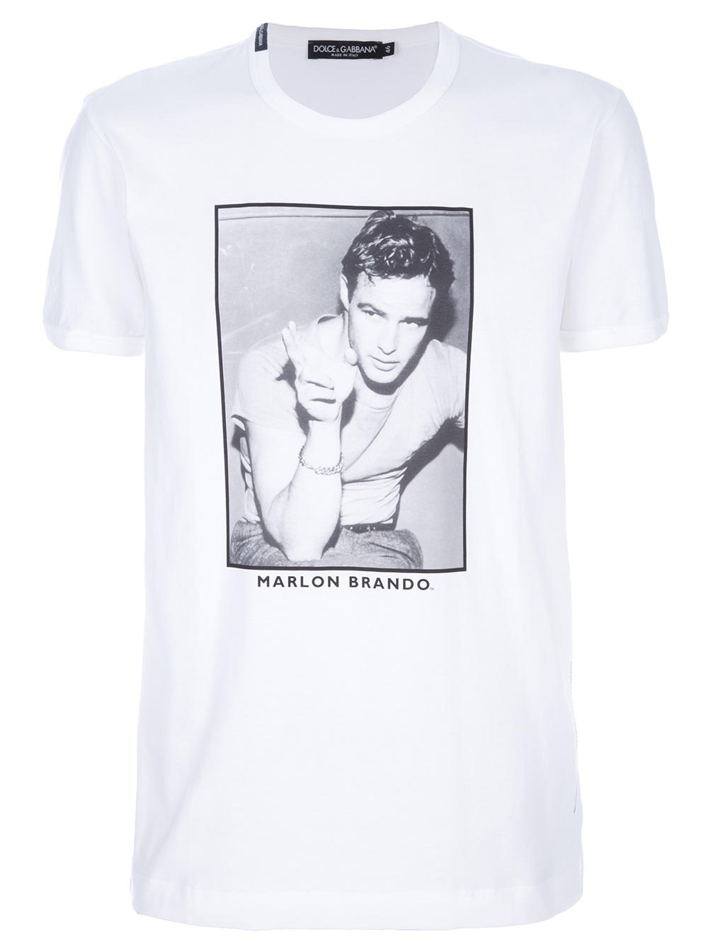 Dolce & Gabbana Printed Marlon Brando T-shirt in White for Men | Lyst