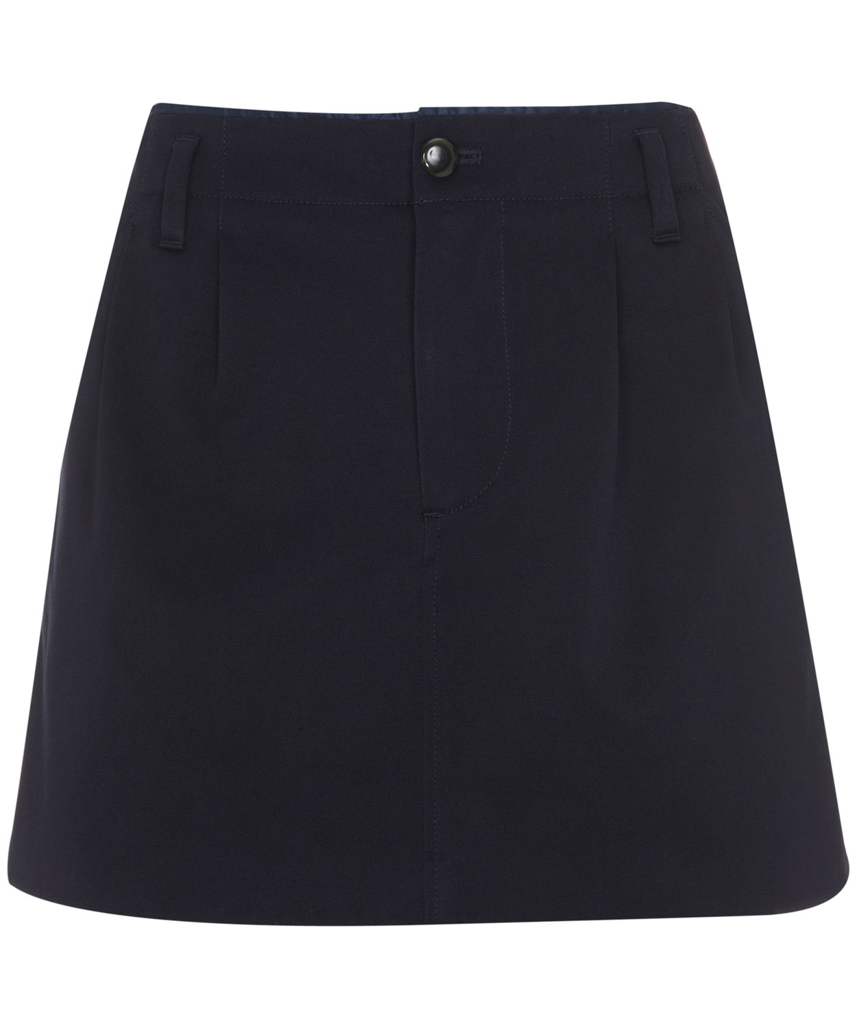 A.p.c. Navy Pleated Mini Skirt in Blue (navy) | Lyst