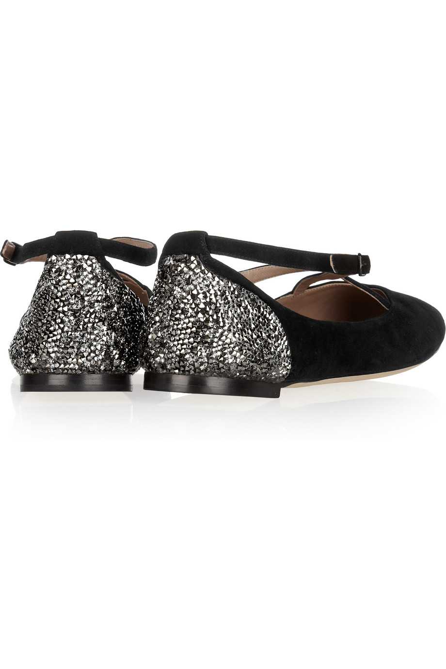 chloe flats black