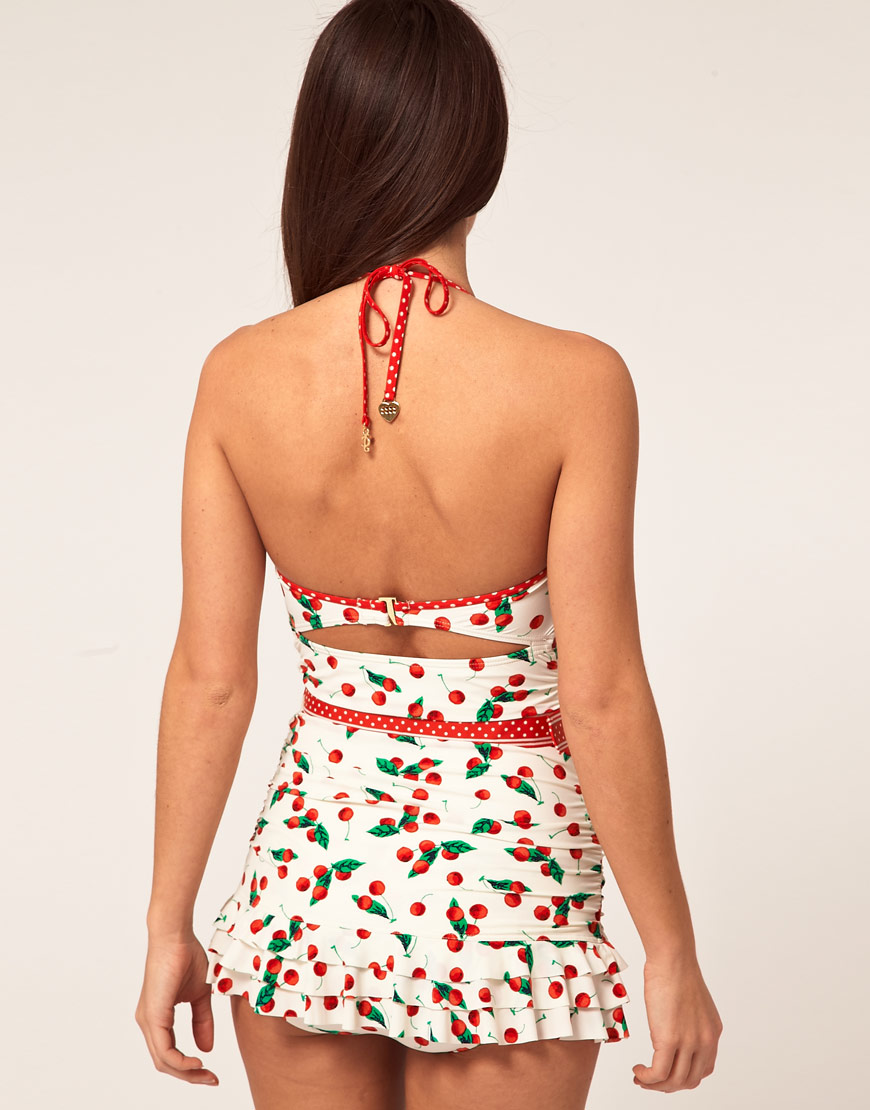Juicy Couture Juciy Couture Cherry Print Swim Dress in White Lyst