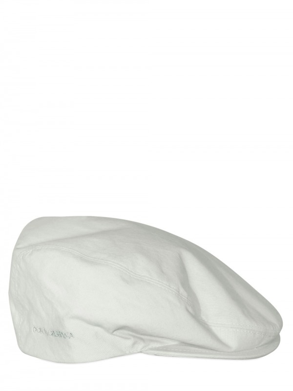 Lyst - Dolce & Gabbana Cotton Gabardine Coppola Hat in White for Men
