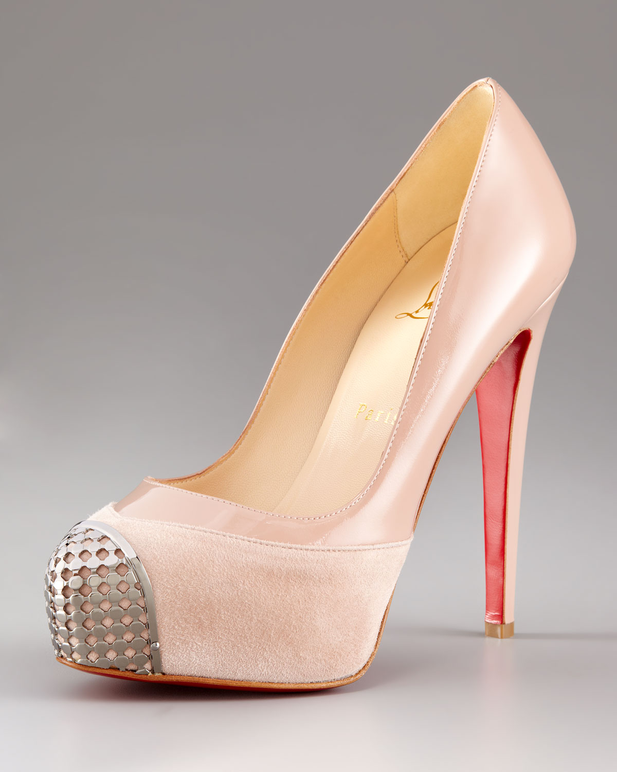 christian louboutin textured leather Maggie platform pumps - Bbridges