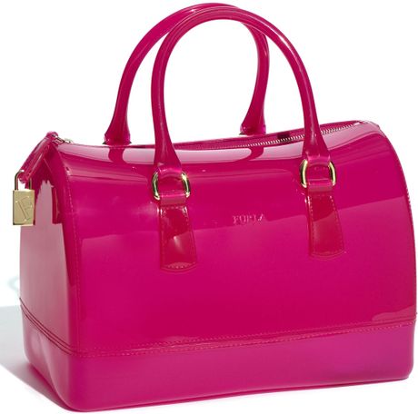 Furla Candy Bauletto Satchel in Pink (dragon fruit pink) | Lyst