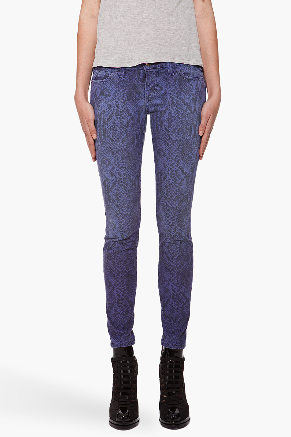 snakeskin skinny pants