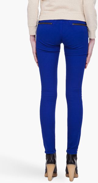 Rag & Bone Cobalt Blue Zipper Jeans in Blue (cobalt) | Lyst