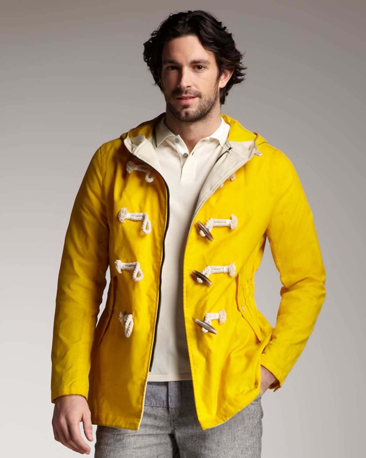 Rag & bone Northside Duffle Coat in Yellow for Men | Lyst