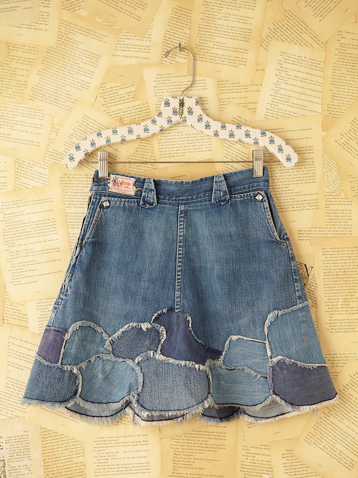 vintage blue skirt