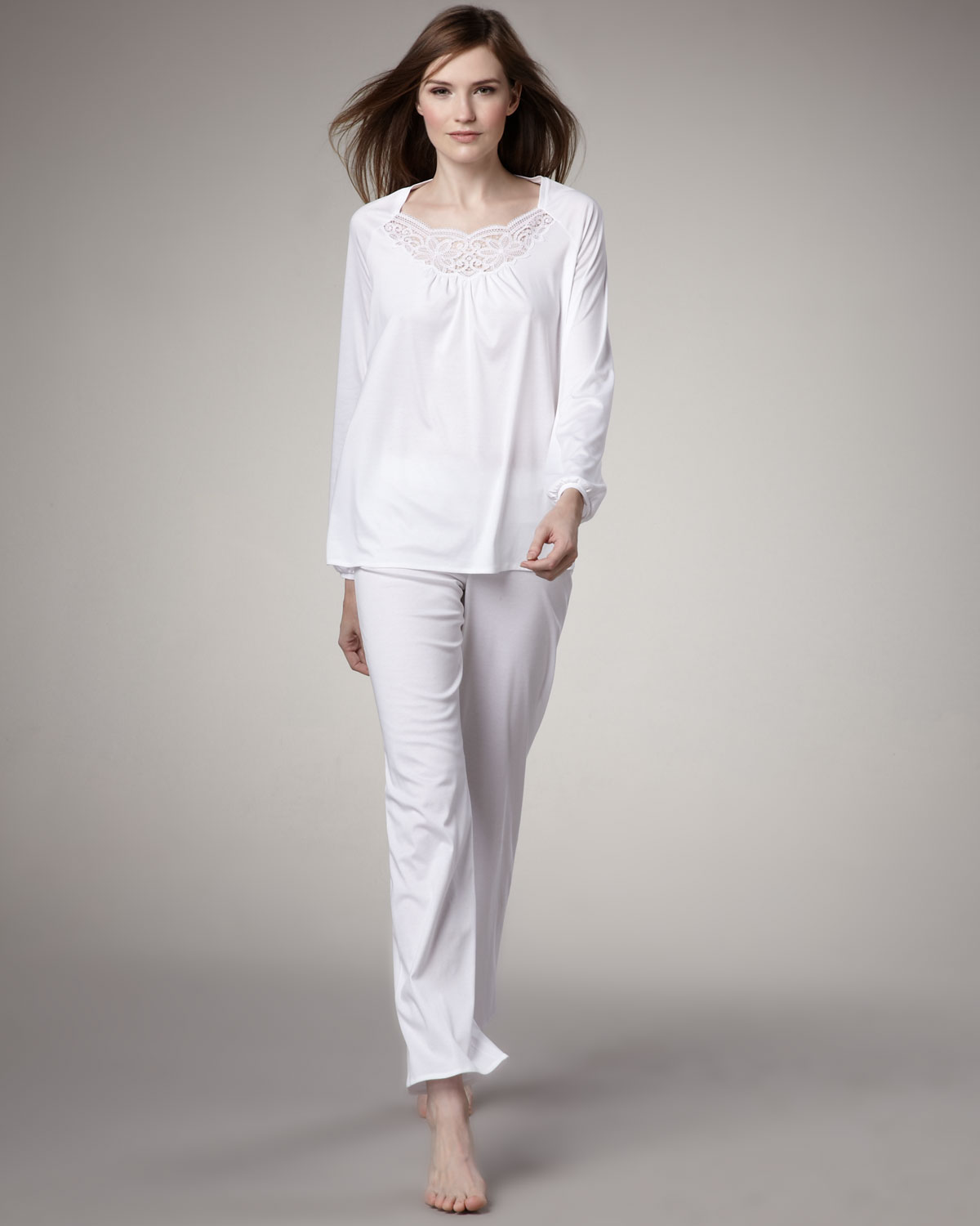 Lyst - Hanro Dalia Pajamas in White