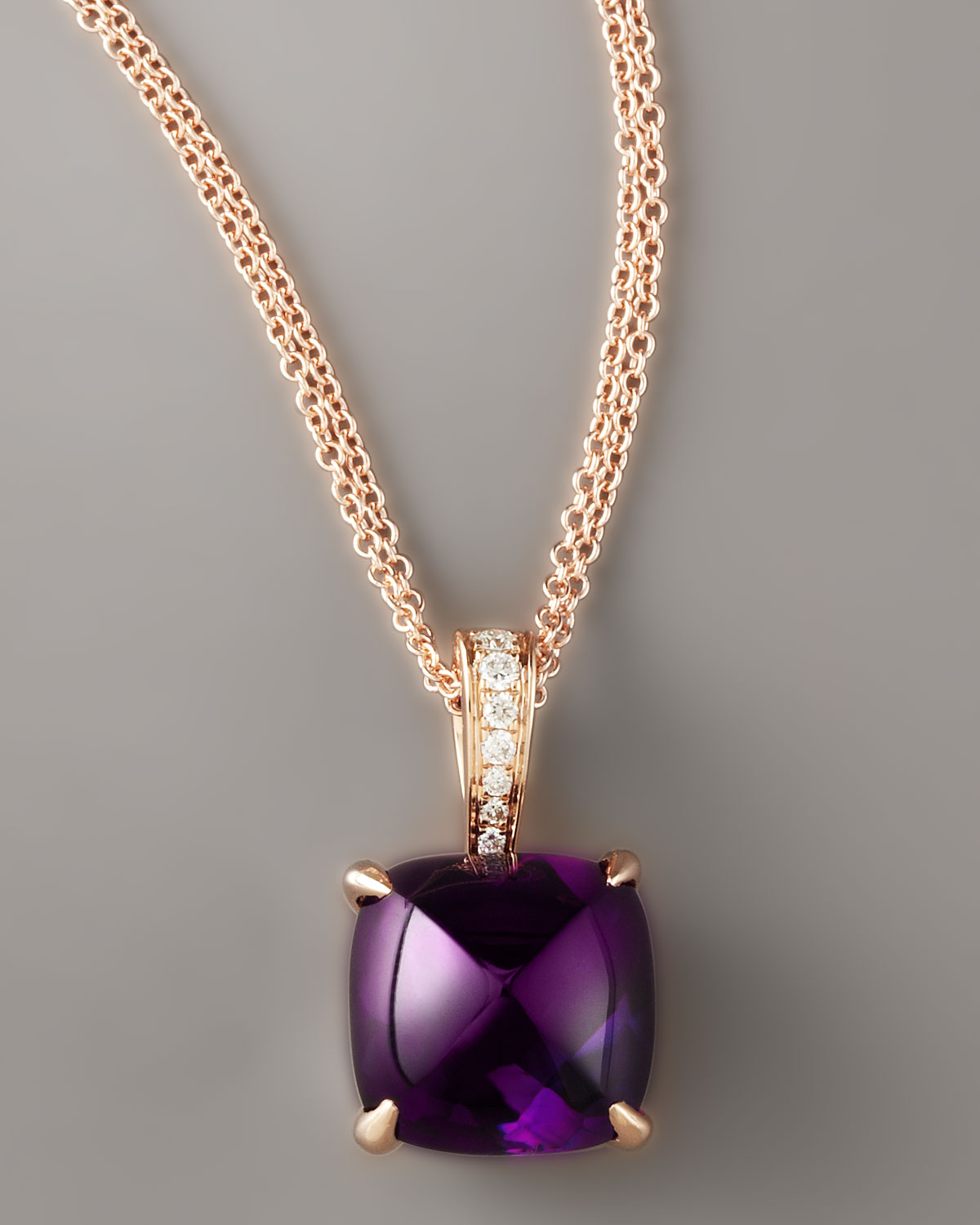 Frederic sage Jelly Bean Amethyst & Diamond Pendant Necklace in ...