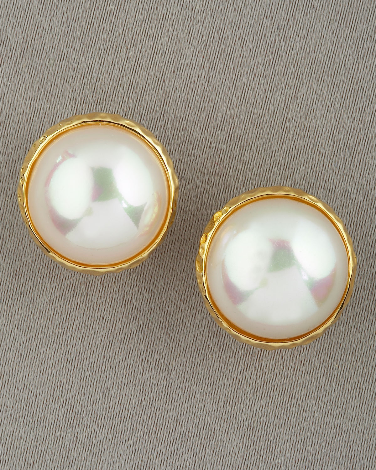 Lyst Majorica Mabe Pearl Earrings White In Gallery