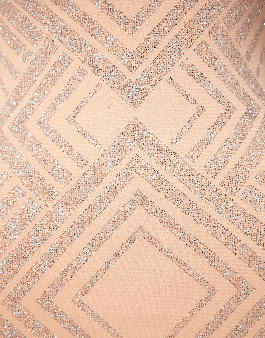 Lyst Asos Midi Dress In Glitter Print in Pink