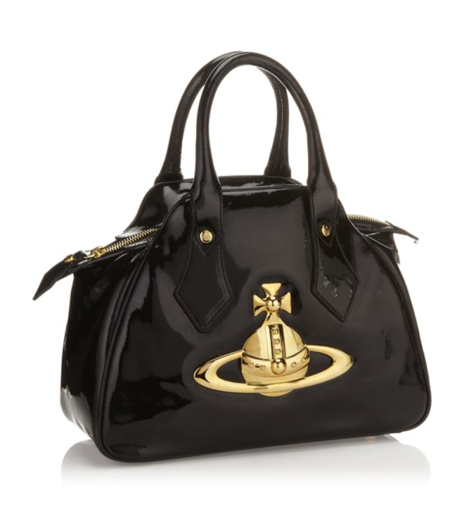 Vivienne Westwood Small Jasmine Patent Leather Bag In Black Lyst Gallery