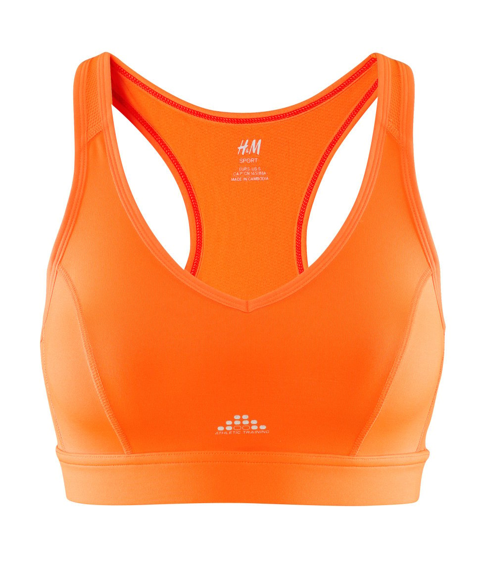 Lyst - H&M Sport Bra in Orange