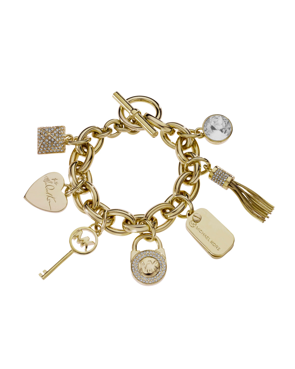 Lyst - Michael Kors Charm Bracelet, Golden in Metallic