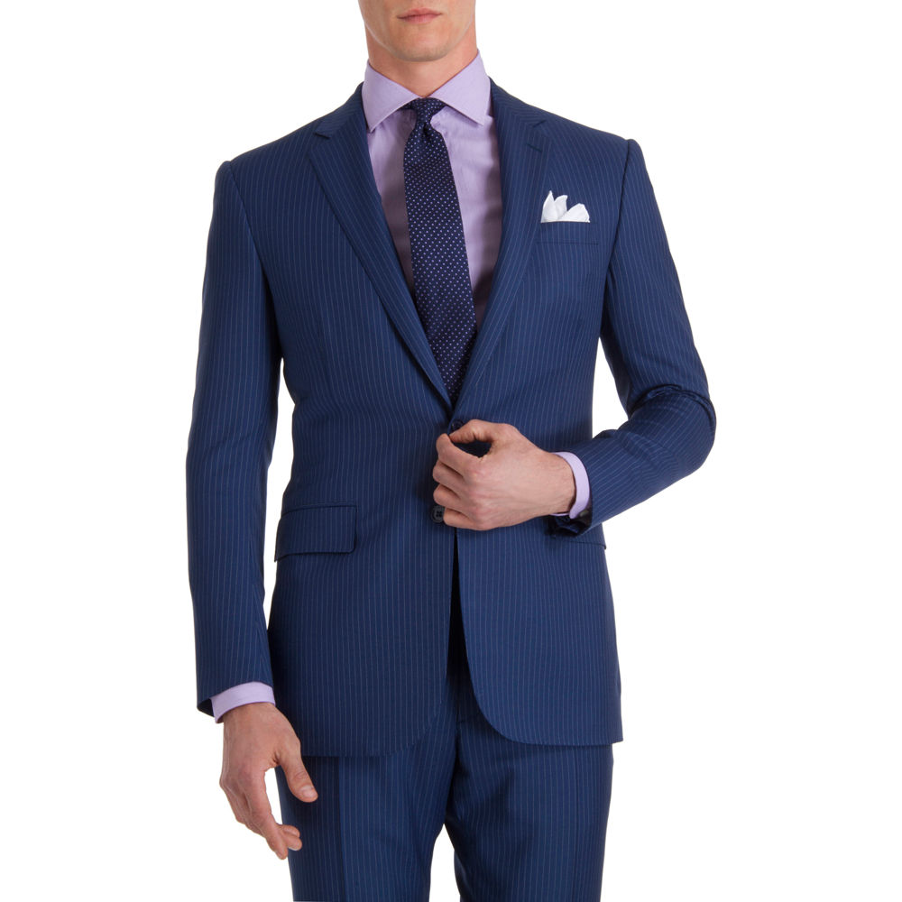 Ralph Lauren Black Label Dot Pinstripe Suit in Blue for Men (navy) | Lyst