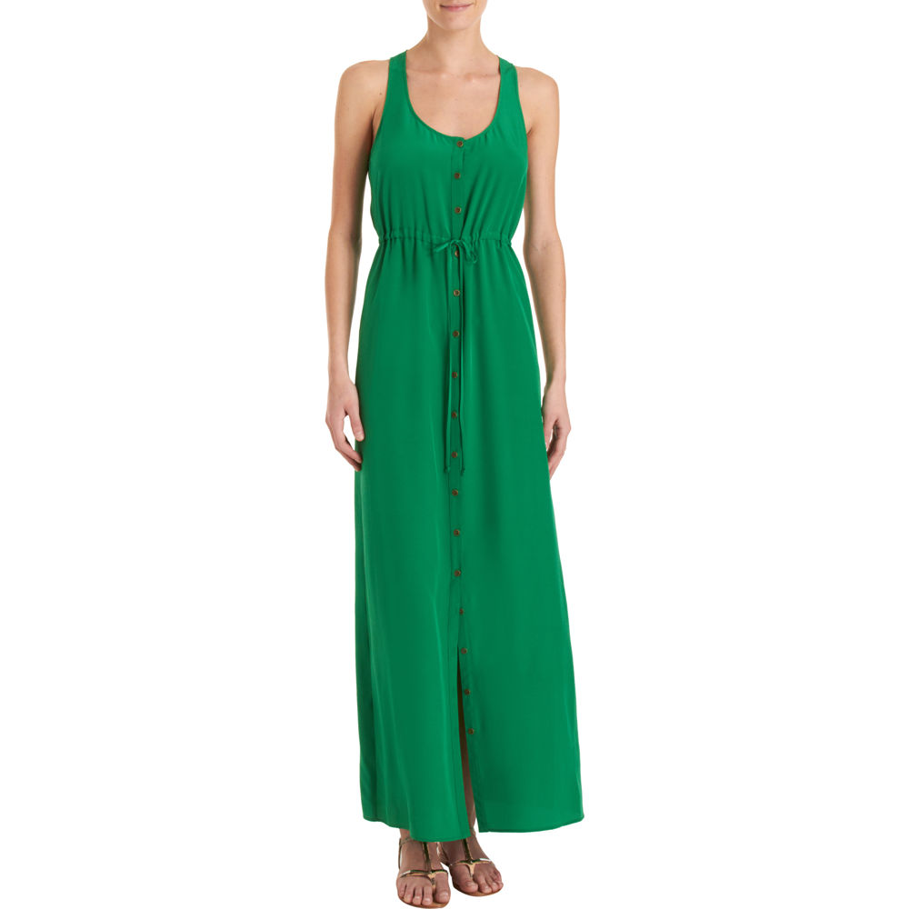 Twelfth Street Cynthia Vincent Button Front Maxi Dress in Green | Lyst