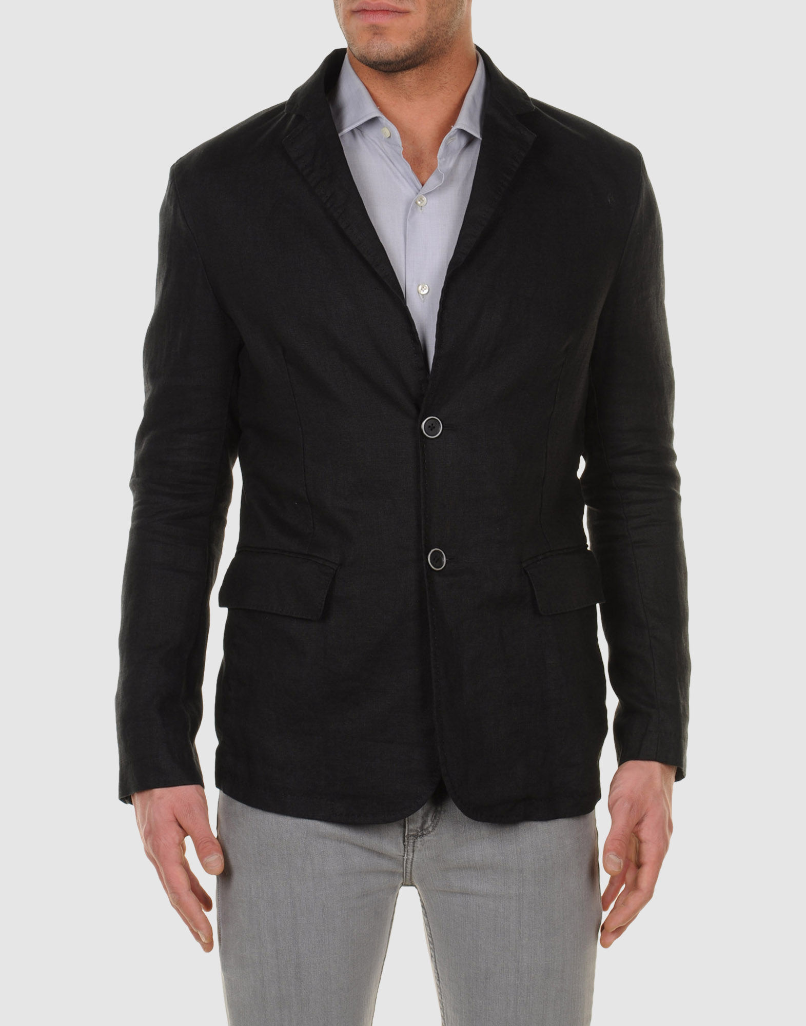 Armani Jeans Blazer in Black for Men (grey) | Lyst