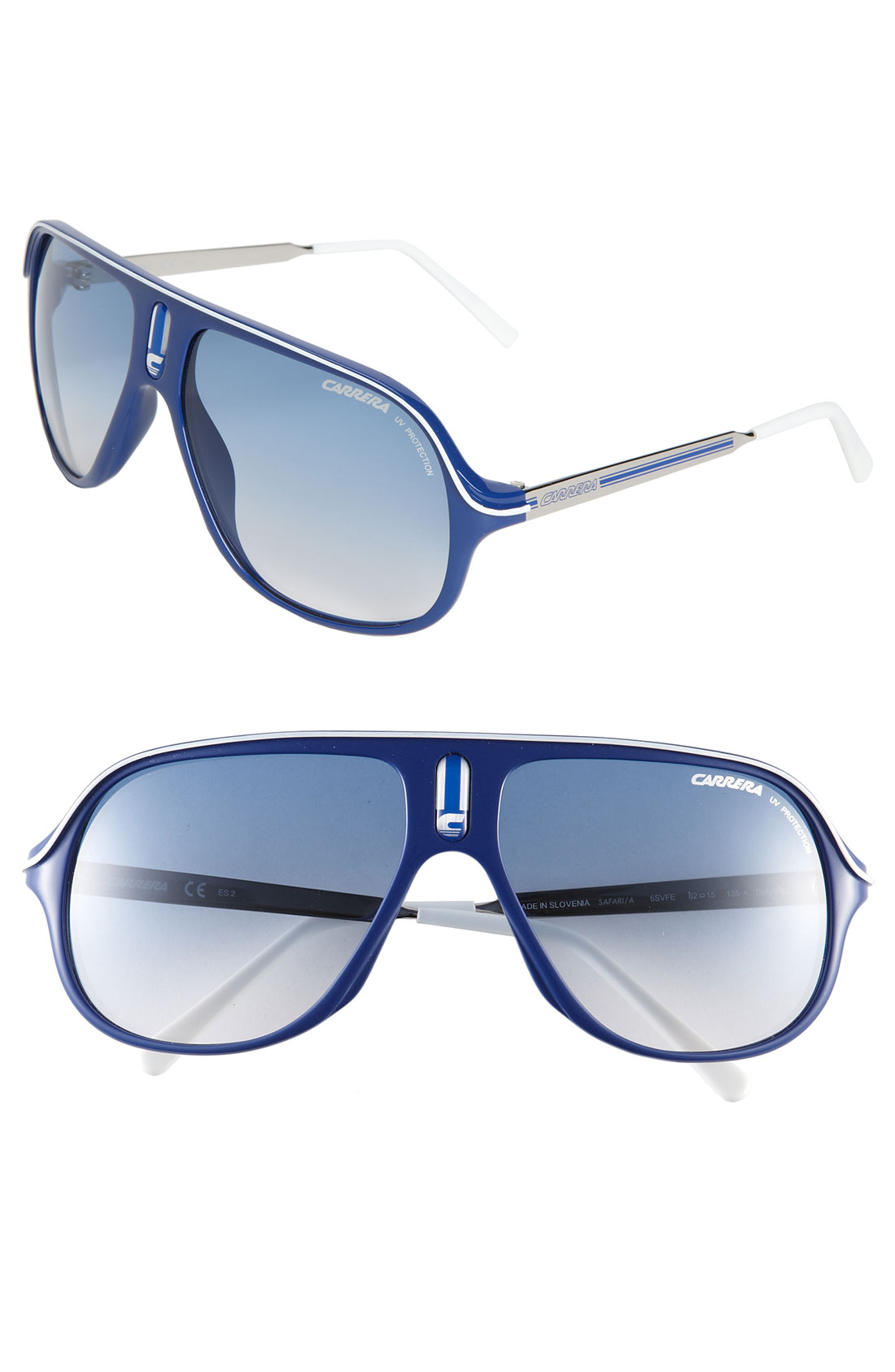 Carrera Eyewear Safari Polarized Aviator Sunglasses in Blue for Men | Lyst