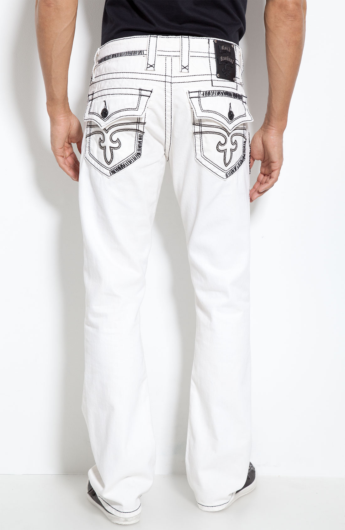 Rock revival Steven Straight Leg Jeans in White for Men (white wash) | Lyst