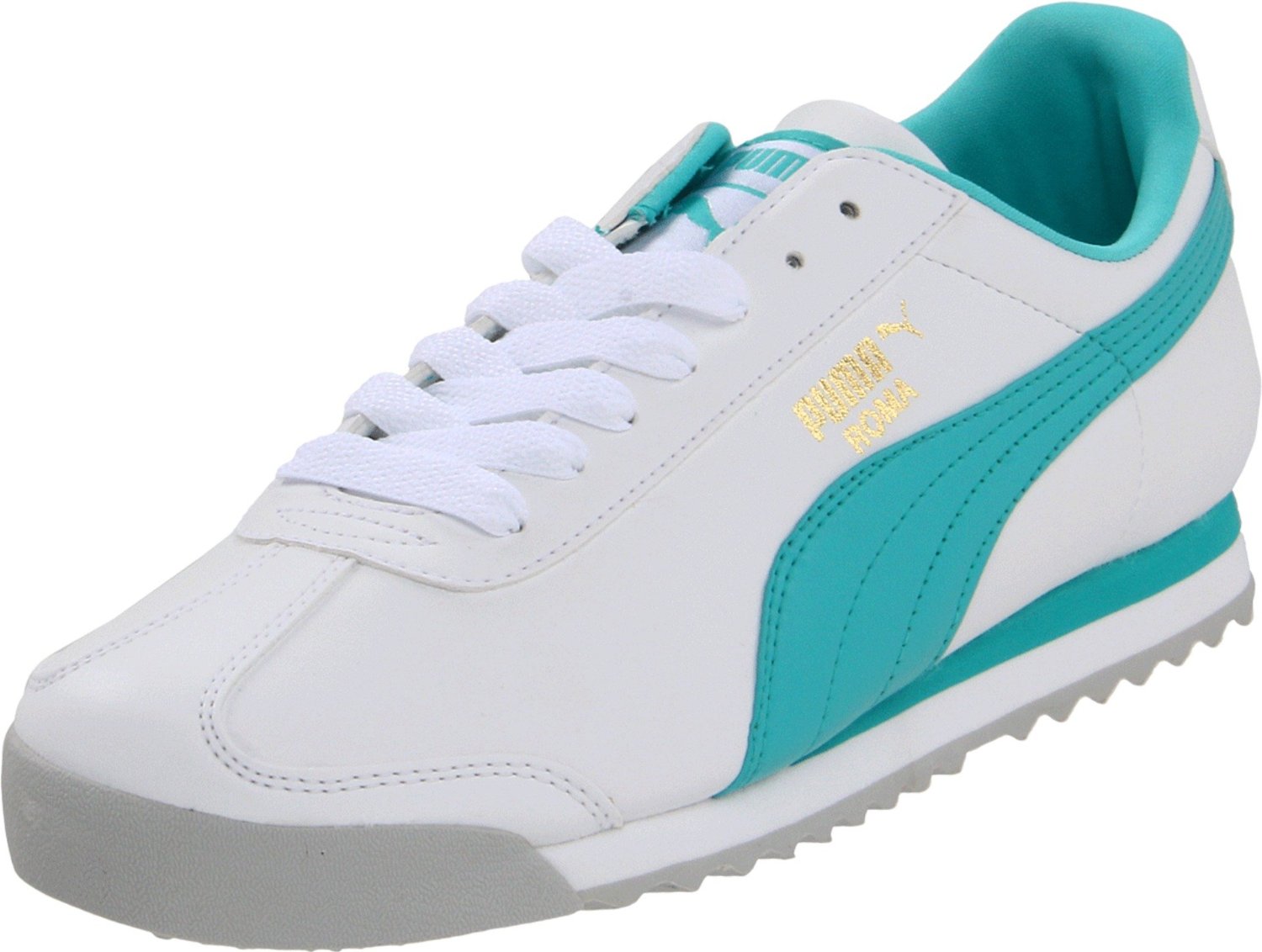 Puma Roma Basic Sneakers in White (white-ceramic green) | Lyst