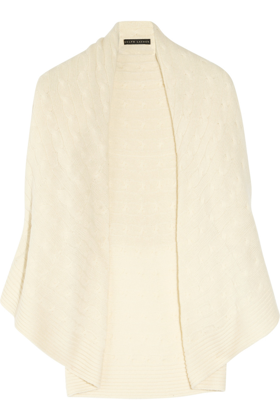 Ralph Lauren Black Label Cable-knit Cashmere Cardigan in White (cream ...