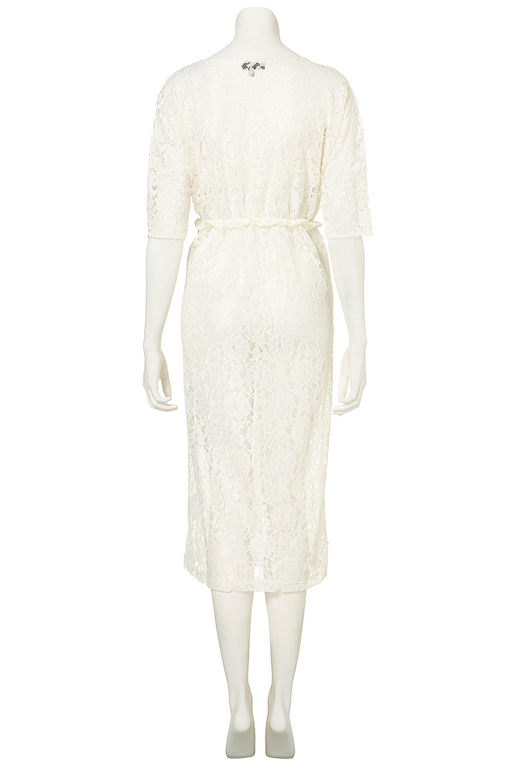 Lace Midi Dress in Natural Lyst