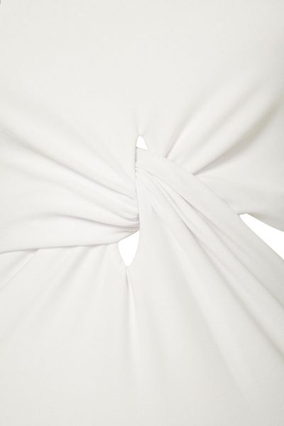 Topshop Twist Cutout Bodycon Dress in White | Lyst