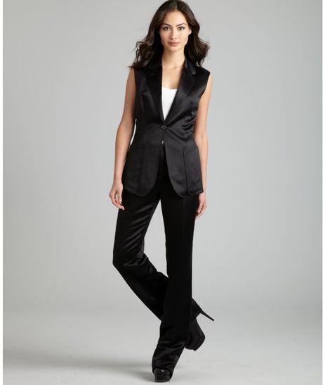 Hermès Black Silk Blend Sleeveless Pant Suit in Black | Lyst