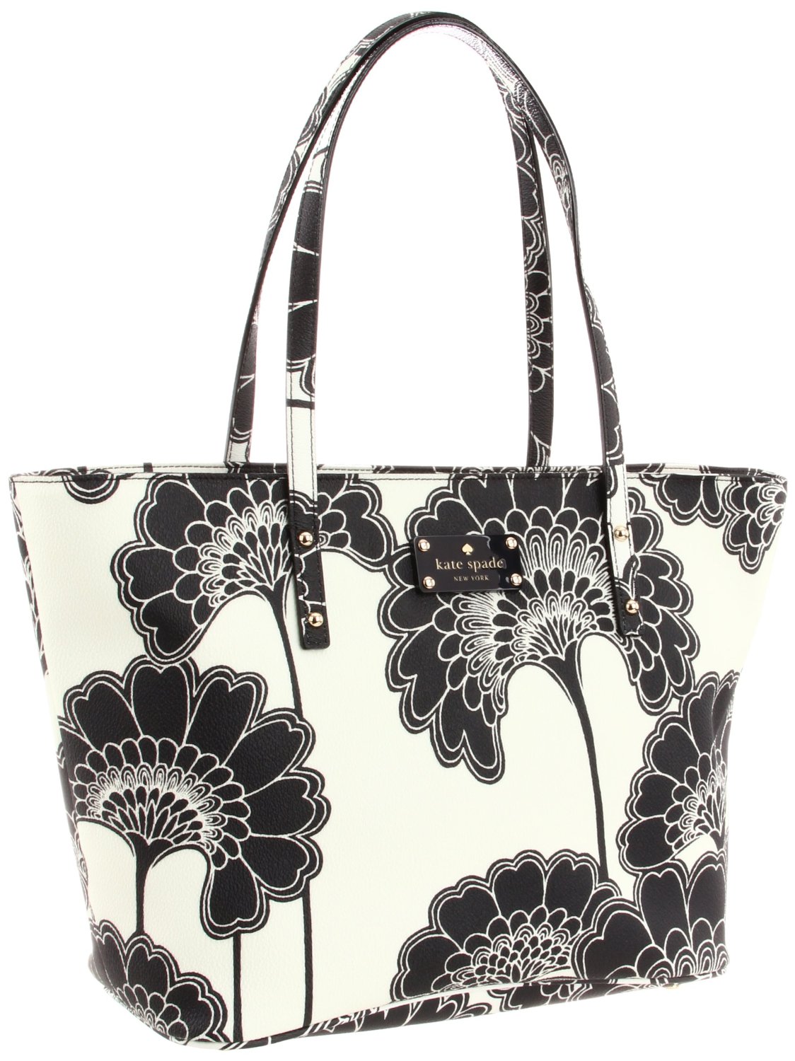 Kate Spade New York Japanese Floral Small Harmony Tote in Black (cream ...