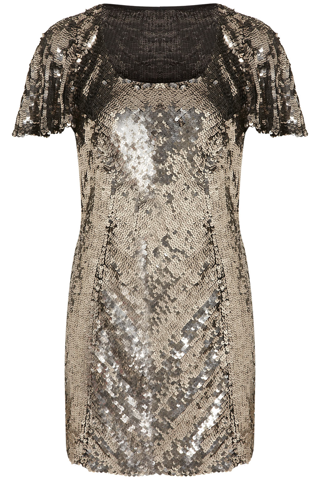 Lyst - Topshop Sequin Cape Back Dress By Dress Up in Metallic