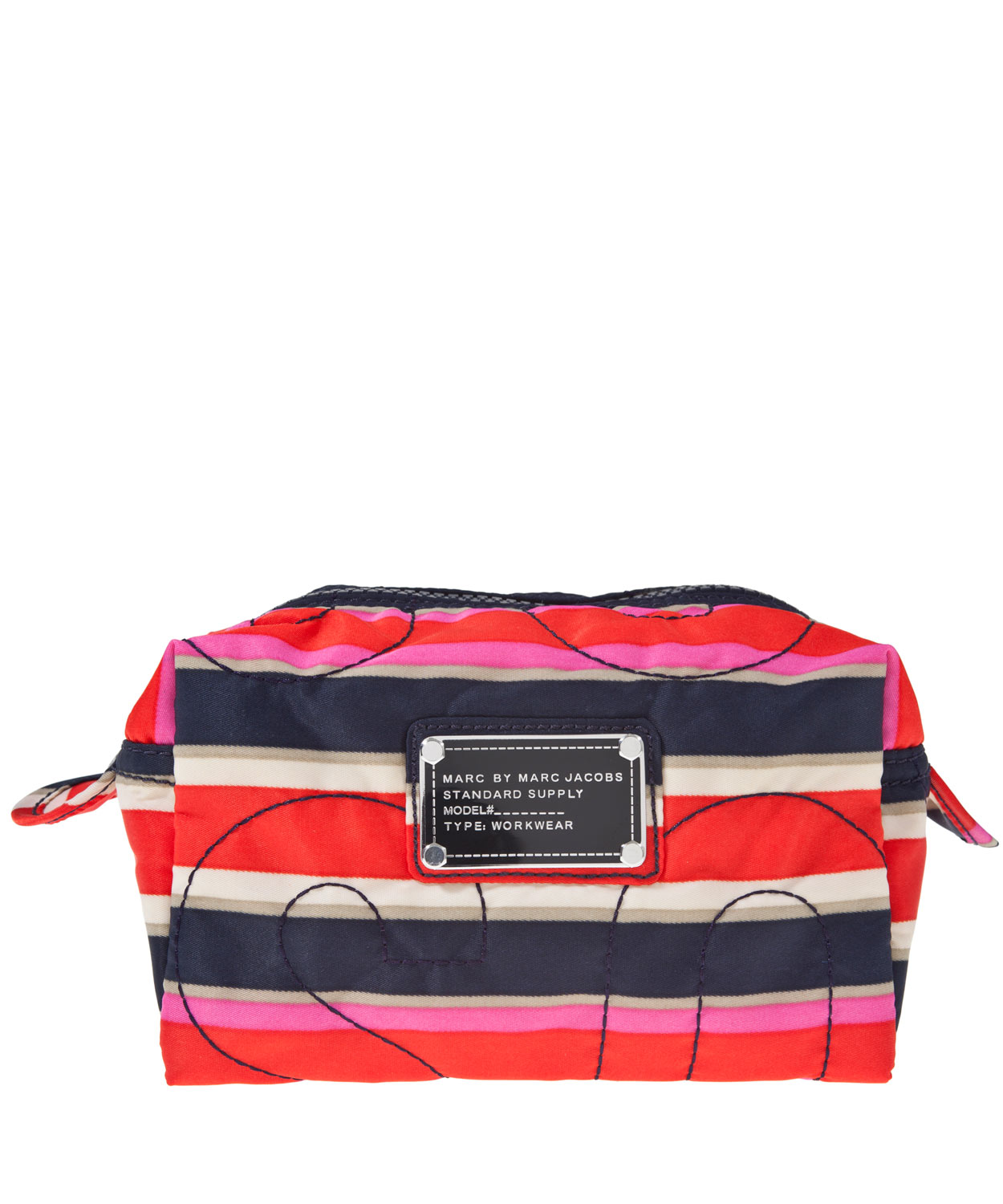 Lyst - Marc by marc jacobs Small Pretty Striped Nylon Cosmetics Bag in Blue