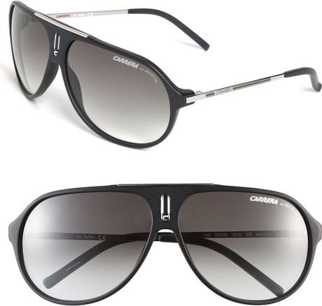 Carrera 'Hots' 64Mm Aviator Sunglasses in Black for Men (matte black ...