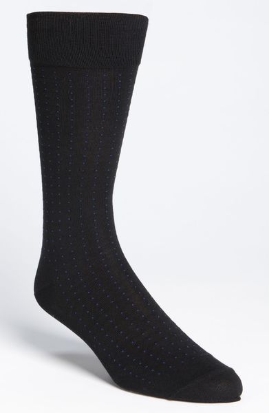 Cole Haan Pin Dot Over The Calf Dress Socks in Blue for Men (navy/ blue ...