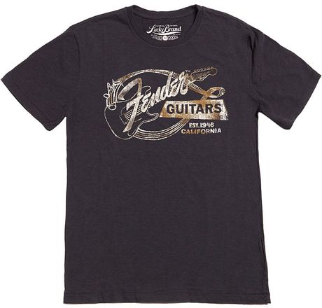 Lucky Brand Fender Guitars T-shirt in Black for Men (coal black) | Lyst